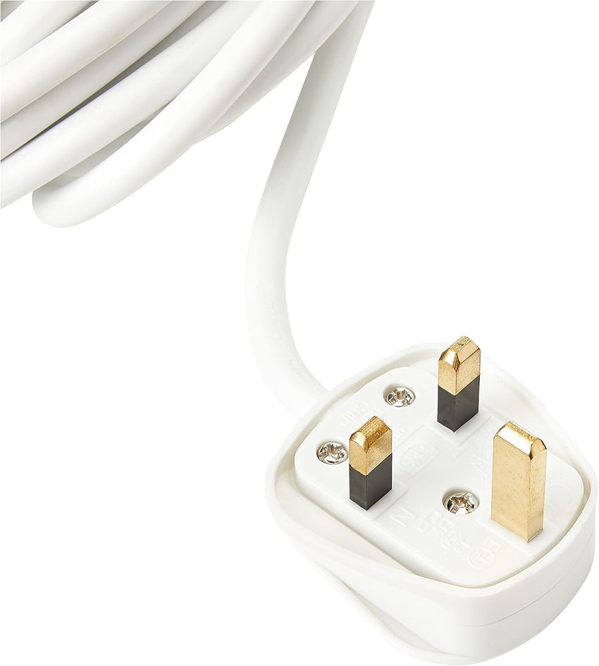 PRO ELEC PELB1942 4 Gang Switched Surge Protected Extension Lead White, 10m