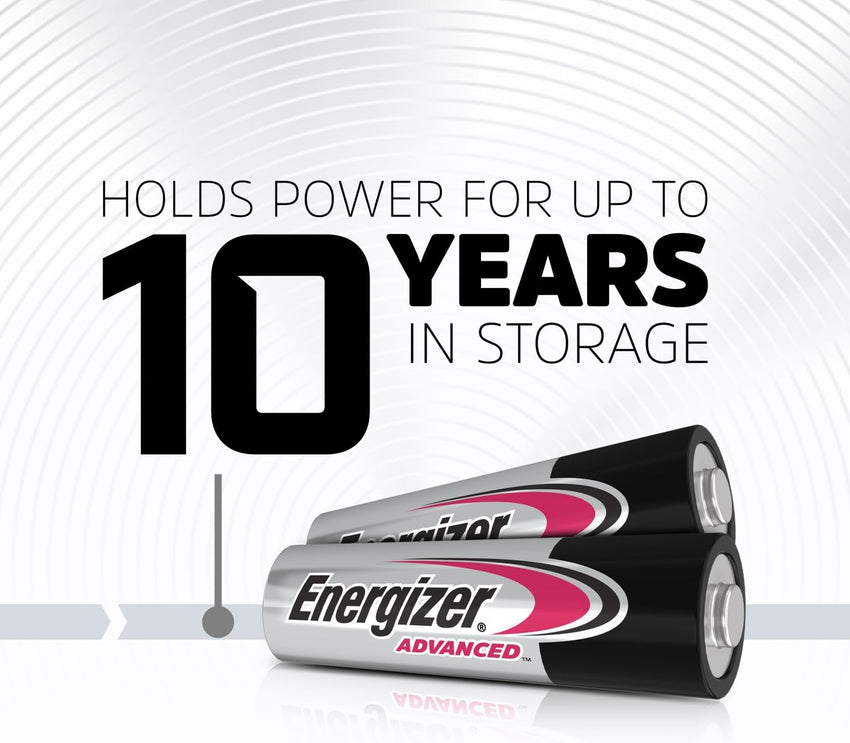 Energizer Advanced - AA Batteries (12 Pack) - Double A Battery 1.5V - Up To 100% Longer Lasting - Ideal for High-Drain Devices - 0% Plastic Packaging - 10 Year Shelf Life [Amazon Exclusive]