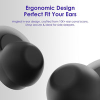 Ear Plugs for Sleep: 47dB Linear Noise Cancelling Earplugs | Lab-Validated ShallowFit Design & TwinGuard Tech | 8 Tips (XS-L) for Sleep/Travel/Concerts | 1g Ultra-Light & Washable