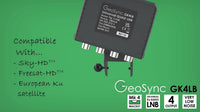Universal Quad LNB 4-Output Satellite Dish FTA Freesat SKY HD with Bracket â Grey