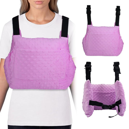 Post-Surgery Recovery Pillow Cushion for Abdomen with Shoulder Strap & Pockets Ã¢ÂÂ Large