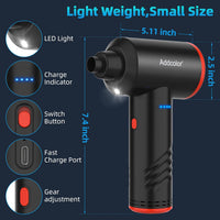 Compressed Air Duster Cleaner for PC with LED Light â Reusable Air Blower