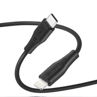 Betron USB C to flat Cable Compatible with iPhone, 1 Metre, Black