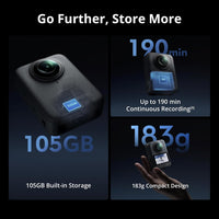 DJI Osmo 360 Standard Combo, 360 Camera With 1-Inch 360^0 Imaging, Native 8K 360^0 Video, 4K/120fps & 170^0 Boost Video, 120MP 360^0 Photo, 100-Min 8K Recording, Waterproof, Action Camera for Sports, Vlog