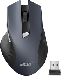 acer Wireless Mouse, INCL Batteries 3 Adjustable DPI Ergonomic Computer Mouse 2.4GHz with USB Receiver, 6 Buttons, Cordless Optical Tracking, Battery Indicator, Portable Mice Wireless for Laptop, PC, Desktop, Mac