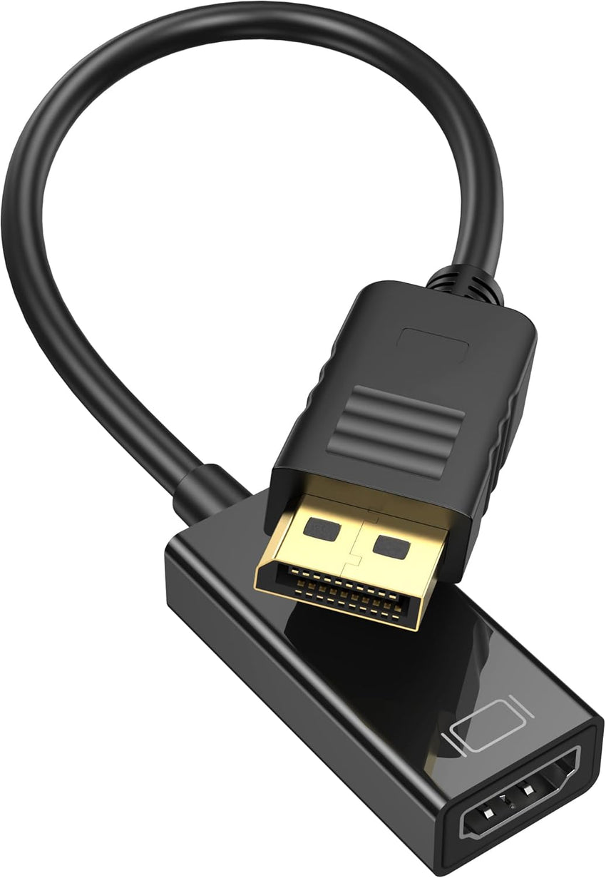 ABLEWE DisplayPort to HDMI Adapter, 4K@30Hz High Resolution DP(DisplayPort) Male to HDMI Female High Speed Transmission Video Audio Converter for GPU, Laptop, PC, Monitor, TV