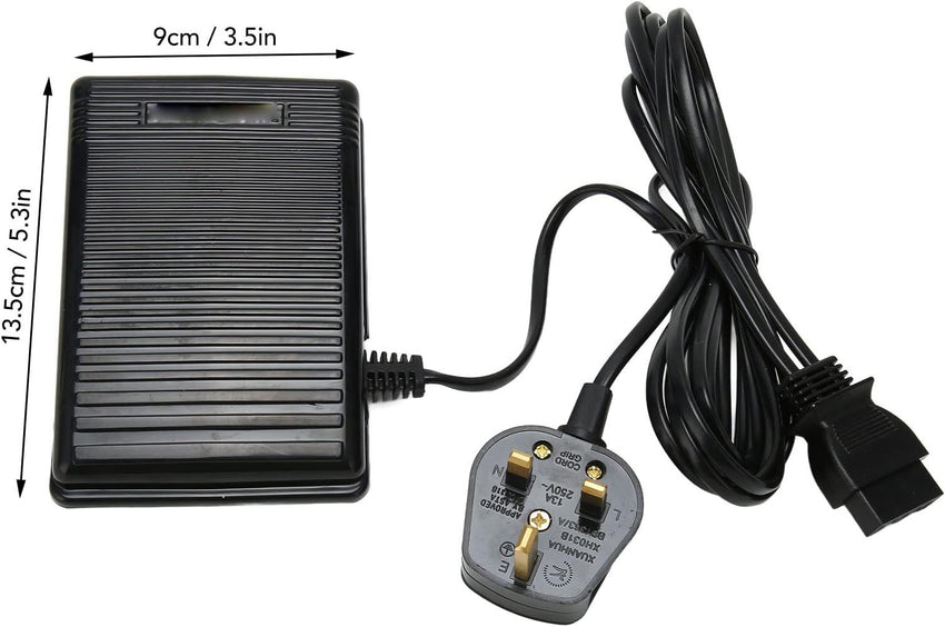 Sewing Machine Foot Control Pedal Universal 5.3a 3.5in Anti-Slip Speed Controller Plastic