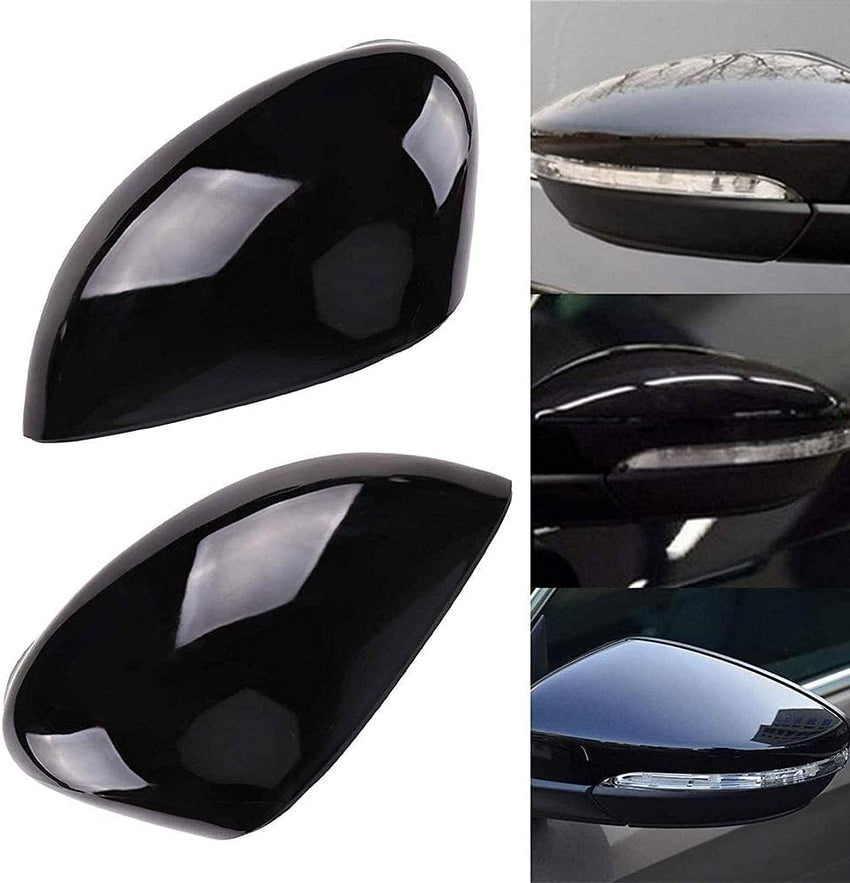 Wing Mirror Cover Cap Replacement for Ford Fiesta MK7 2008-2017 â Gloss Black