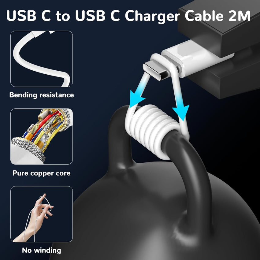 for iPhone 17 16 15 Fast Charger, USB C Charger Plug 2Pack 20W with 6FT USB C to C Cable for iPhone 17/17 Air/16/15 Plus/15 Pro/15 Pro Max, for iPad Pro/Air/Mini-USB C to C Charging