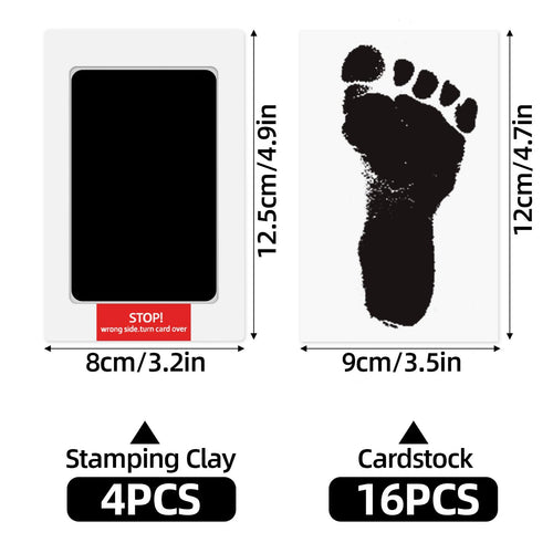 Baby Hand & Footprint Kit with Ink Pads and Cards Ã¢ÂÂ Keepsake Gift Set Black