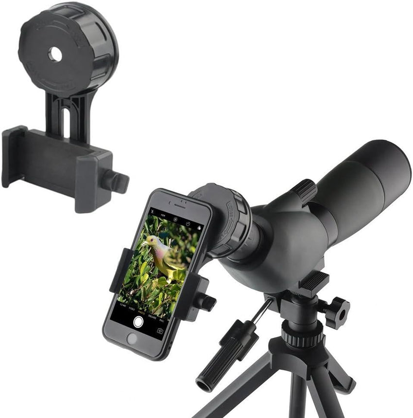 Gosky Telescope Phone Photo Adapter Universal Quick Aligned Cell Phone Digiscoping Adaptor Mount - Compatible with Binoculars Monocular Spotting Scope, Fit Almost All Brands of Smartphones
