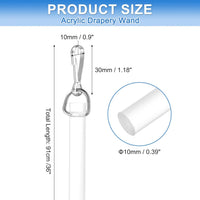 Acrylic Drapery Wand Invisible Curtain Pull Rod Ã¢ÂÂ 36 Inch Clear