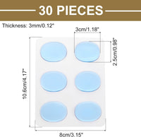 Drum Dampeners Gel Pads Silicone Mute Pads â Blue 30x25x3mm 30 Pcs