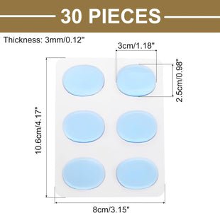 Drum Dampeners Gel Pads Silicone Mute Pads â Blue 30x25x3mm 30 Pcs