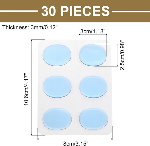 Drum Dampeners Gel Pads Silicone Mute Pads â Blue 30x25x3mm 30 Pcs