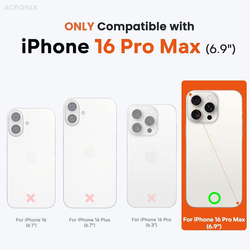 ACRONIX Compatible with iPhone 16 Pro Max Case 6.9", Slim Liquid Silicone Cover, Lightweight Soft Touch Grip, Shockproof Thin Protective 16 Pro Max Phone Case-White