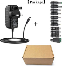 SZZKtech 5V AC Adapter DC5V 3A Power Supply charger With 11 DC Plug Tips AC230V to DC5V 3Amps 2.5A 2A 1.5A power adapter 5 volt ac dc Adapter for CCTV Camera Baby Monitor Graco Swing TV box