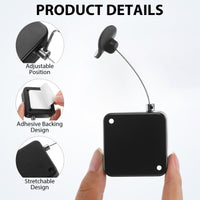OSALADI 2pcs Retractable Remote Control Tether with Adjustable Locking Leash Length Clasp Remote Security Lock Remotes Rescue for Tv Remotes Gaming Controller