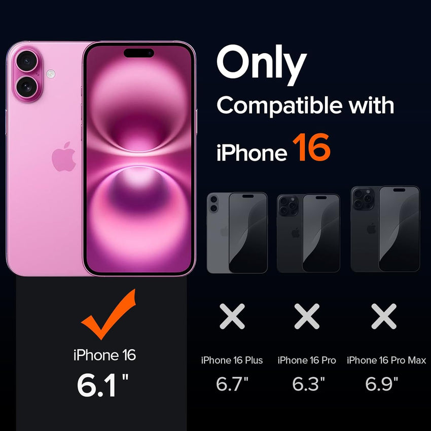 ivoler 3 in 1 Camera Cover for iPhone 16 6.1-Inch Case, 2 Pack Tempered Glass Screen Protector, Slim Soft TPU Shockproof Anti-Scratch Silicone - Clear