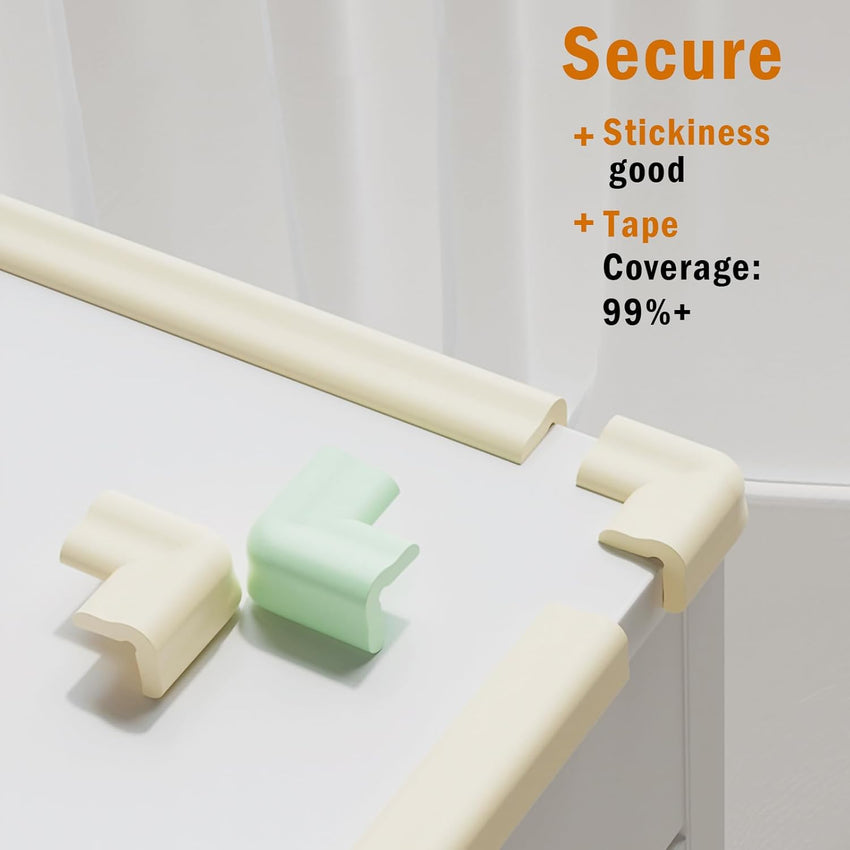 Safety Edge & Corner Guards Pre-Taped Foam Bumper Strip â Off-white