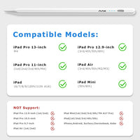 MMK Stylus Pen black for iPad(2018-2024), 2.0 Gen Pencil with Pixel-Perfect Precision & Tilt Sensitivity, Compatible with iPad 6-10th Gen,for iPad Pro 12.9''/11''/13'',for iPad Air 3/4/5/6,for iPad Mini 5/6