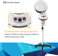 Concise Home Salon Home Professional Hair Steamer and Conditioning Machine with Rolling Floor Stand