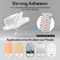 KGROTE 100PCS Self Adhesive Cable Clips, Sticky Wire Tidy Hooks, Adhesive Management Holder for Organiser Wall, Desk, Home and Office (Transparent, Small)