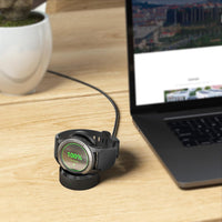 Charging Dock for Samsung Galaxy Watch 46mm 42mm, Upgraded Replacement Charger Cradle with USB Cable Black for Galaxy Watch SM-R800/R810/R815