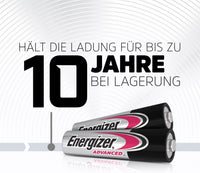 Energizer Advanced - AAA Batteries (12 Pack) - Triple A Battery 1.5V - Up To 100% Longer Lasting - Ideal for High-Drain Devices - 0% Plastic Packaging - 10 Year Shelf Life [Amazon Exclusive]