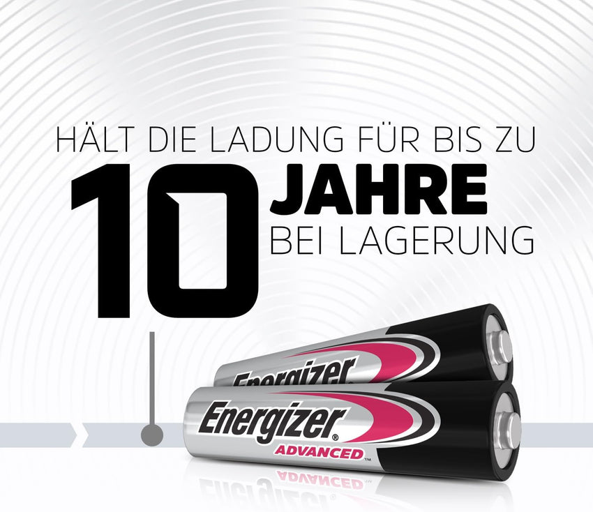 Energizer Advanced - AAA Batteries (12 Pack) - Triple A Battery 1.5V - Up To 100% Longer Lasting - Ideal for High-Drain Devices - 0% Plastic Packaging - 10 Year Shelf Life [Amazon Exclusive]