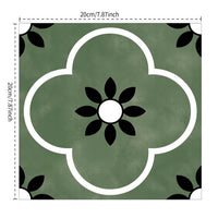 Alwayspon 20 Pcs Retro Green Floor Stickers â 20cm x 8inch