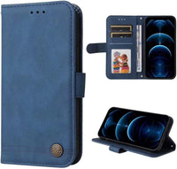 SEAHAI Case for Sony Xperia 10 VI Leather PU Wallet Folio Stand Cover, Ultra-thin Shockproof Case Kickstand with Credit Card Slots TPU Shell Magnetic Close - Blue