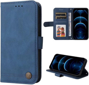 SEAHAI Case for Sony Xperia 10 VI Leather PU Wallet Folio Stand Cover, Ultra-thin Shockproof Case Kickstand with Credit Card Slots TPU Shell Magnetic Close - Blue