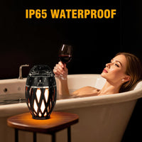 Bluetooth Outdoor Speakers Waterproof Auto-Pairing 24H Playtime LED Lights