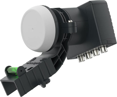 Universal Quad LNB 4-Output Satellite Dish FTA Freesat SKY HD with Bracket â Grey