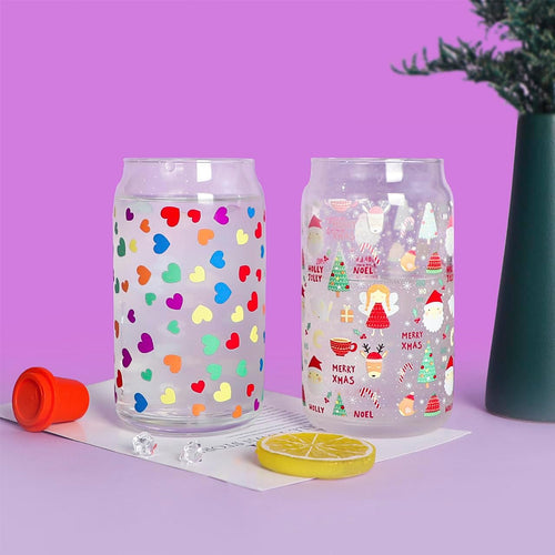 Colour-Changing Glass Travel Mug Temperature Sensitive Reusable â 5.3in