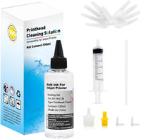 JoyPrinting Printhead Cleaner Kit for Inkjet Printers Printer Nozzle Cleaning Kit Compatible for All Print Head of Printers Epson/HP/Canon/Brother/Lexmark/Kodak/Samsung 100ml 10ml Premium Syringe 1PK