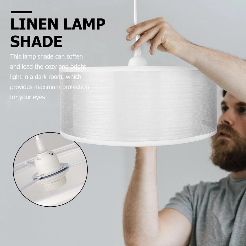 2 Tier Ceiling Light Shade Modern White Lampshade 30 cm