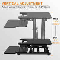 ERGOMAKER Standing Desk Converter, 22"/55cm Wide Height Adjustable Quick Sit to Stand Up Desk Riser