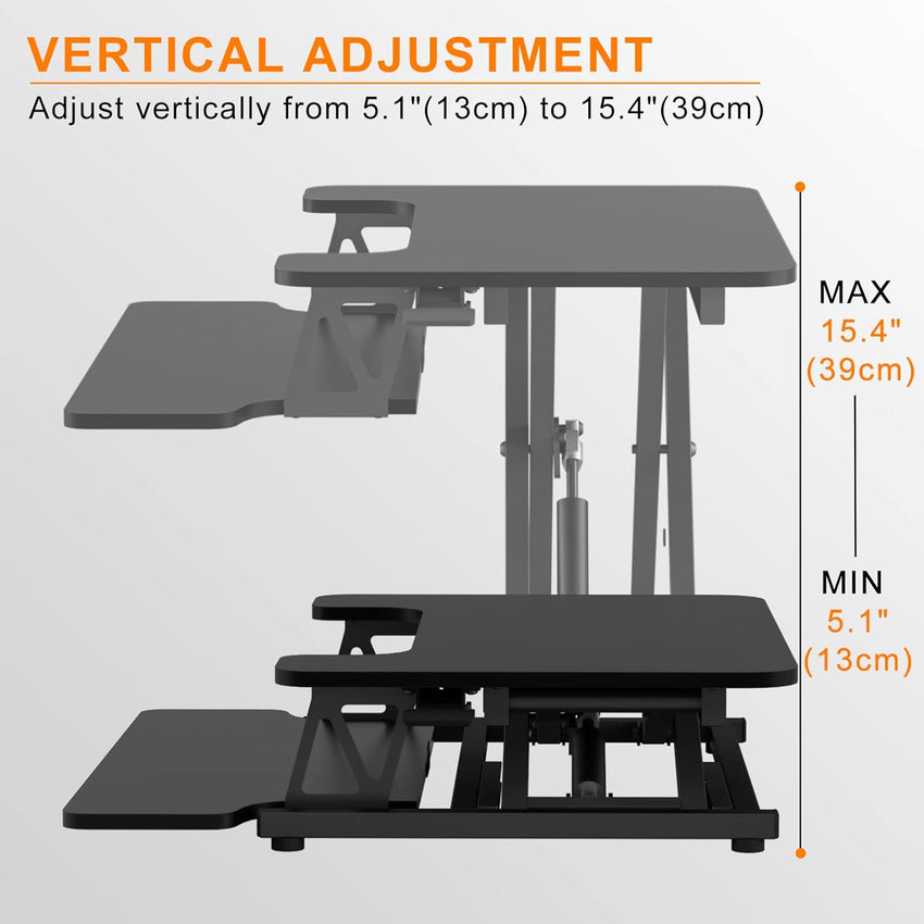 ERGOMAKER Standing Desk Converter, 22"/55cm Wide Height Adjustable Quick Sit to Stand Up Desk Riser