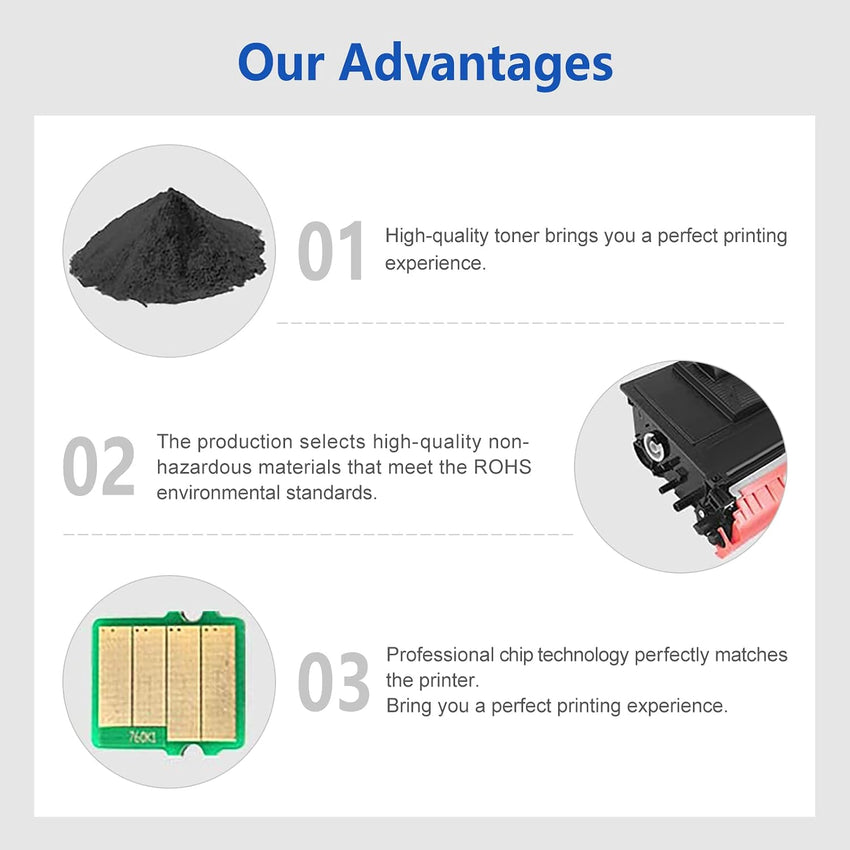 Compatible Toner Cartridge 6510 6515 for Xerox Phaser 6510 6510DN 6510DNI 6510DNM 6510N WorkCentre 6515 6515DN 6515DNI 6515DNW 6515DNM 6515N 6515NWï¼Black 5500 & CMY 4300 Pages,BCMY 4 packï¼