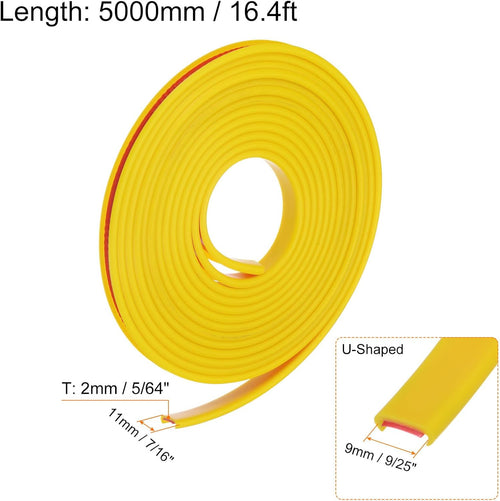 Self-Adhesive U-Shape Edge Banding TPE Flexible Veneer Edging 9mm x 5m â Yellow