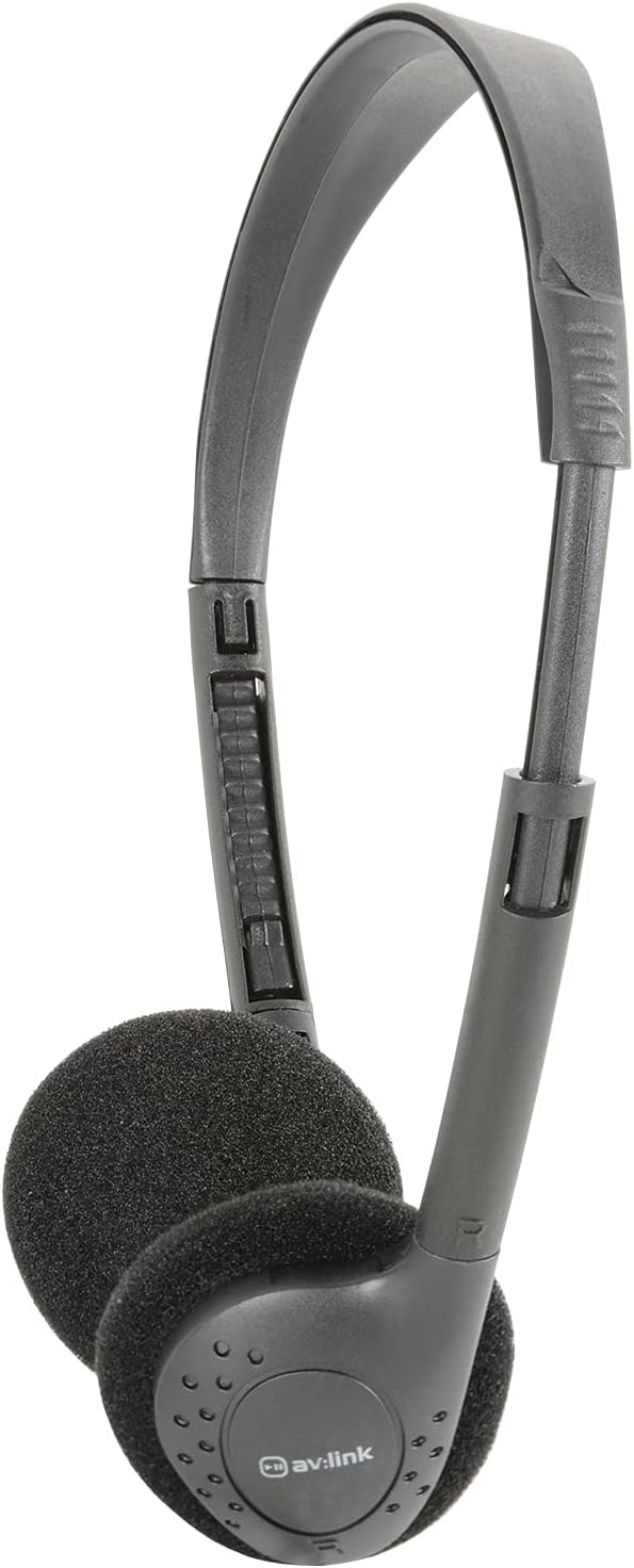 AV:Link | Lightweight Stereo Headphones | Black