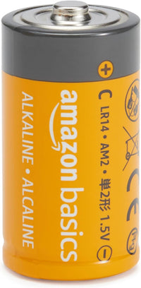 Amazon Basics 12-Pack C Cell All-Purpose Alkaline Batteries, 1.5 Volt, 5-Year Shelf Life