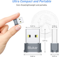 Blukar USB to USB C Adapter (3 Pack), USB C Female to USB-A Male Adaptor, Type C Converter for Fast Charging & Data Sync, Compatible with iPhone 15/14/13/12/11 Pro, iPad Air 6, Galaxy S21 S20