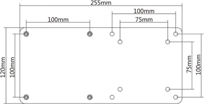 AISENS MPC01-055 VESA Mount for Mini PC, Black