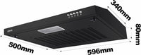 CIARRA CBCB6903 60cm Visor Cooker Hood Undercabinet Hoods Wall Mounted Kitchen Extractor Fan 600mm Top Vented Range Hood