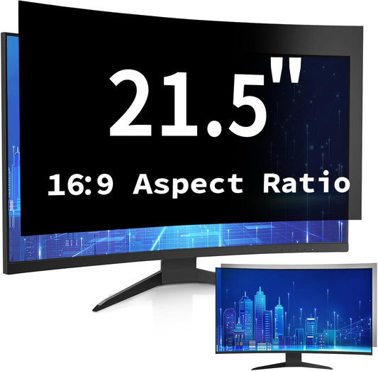 DEJIMAX 21.5 Inch Computer Privacy Screen Filter for 16:9 Widescreen Monitor, Anti Glare and Blue Light, PC Monitor Screen Privacy Shield,21.5 inch Anti Spy Screen Protector Film