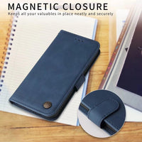 SEAHAI Case for Sony Xperia 10 VI Leather PU Wallet Folio Stand Cover, Ultra-thin Shockproof Case Kickstand with Credit Card Slots TPU Shell Magnetic Close - Blue