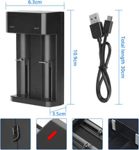 REACELL Battery CHARGER for 18650, Universal Fast Dual Charge CHARGER ONLY for 3.7V/3.6V Li-ion